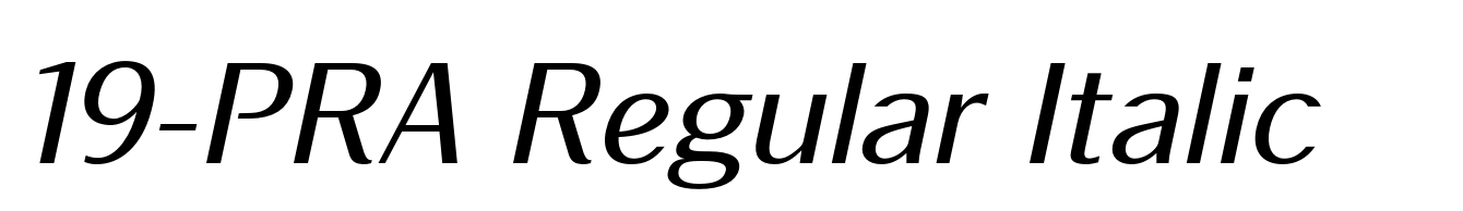 19-PRA Regular Italic